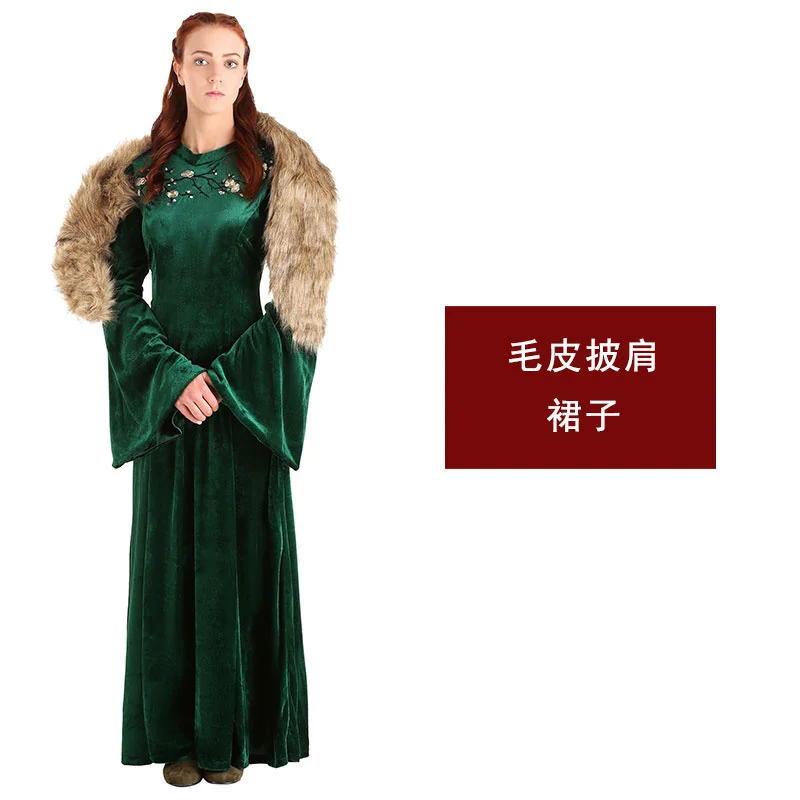 

Halloween Carnival stage performance adult female Nordic Viking Renaissance Wolf princess aristocratic costume