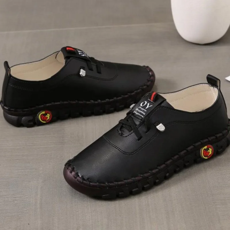 

Модные дышащие женские кроссовки, новинка 2023, женские Прогулочные кроссовки, кожаная мягкая женская обувь на шнуровке, женская обувь