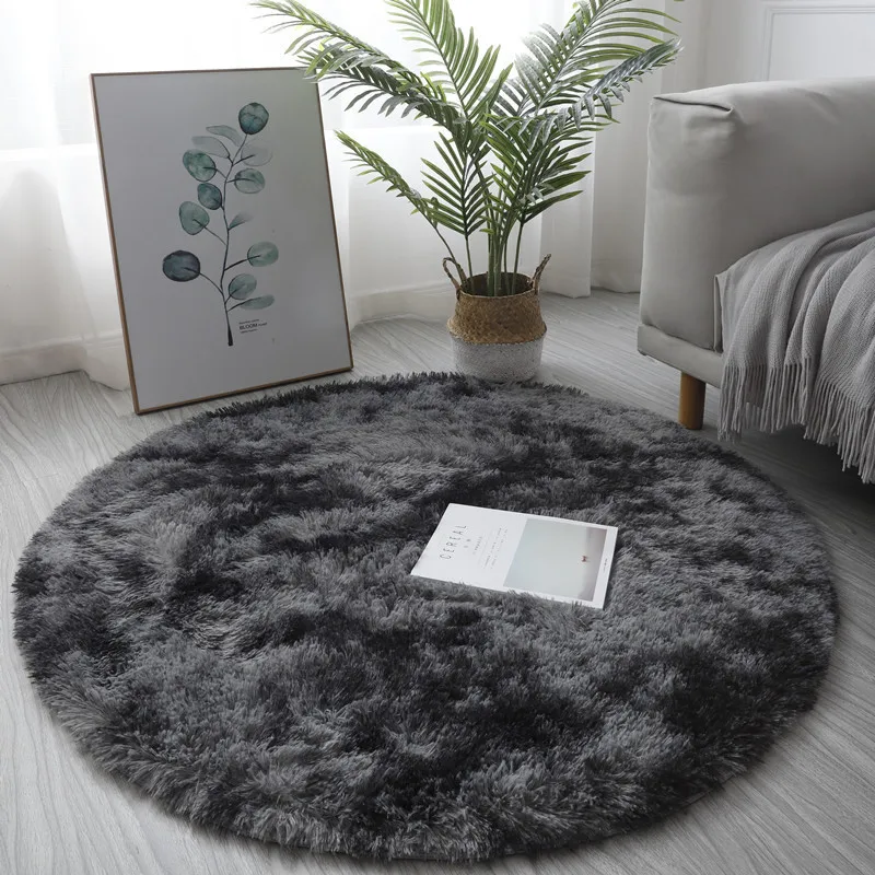 

Christmas Warm Thick Round Rug Carpets for Living Room Soft Home Decor Bedroom Kid Room Plush Decoration Salon Thicker Pile Rug