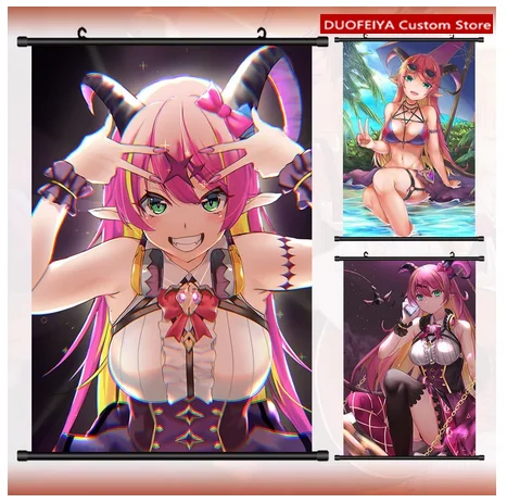 Хололайв VTuber Мано Алоэ Аниме Волл Скролл Роллер Картина Постер Навешиваемая Картина Домашний Декор Сборка Косплей Искусство Подарок.