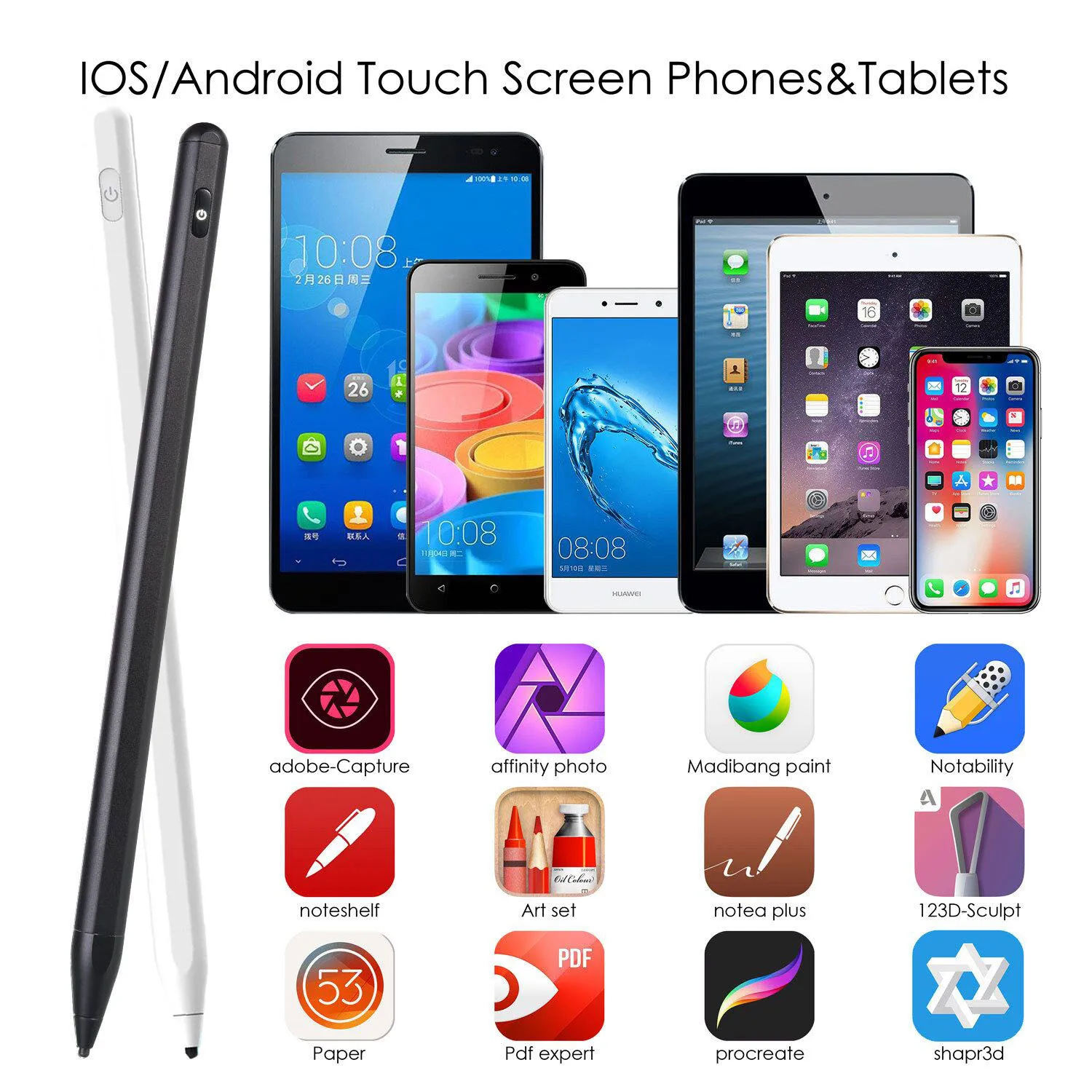 

Сенсорная ручка для Lenovo P11 Pro M10 Plus Yoga, умный Универсальный алюминиевый металлический планшет для рисования, активный стилус, сенсорная ручка...