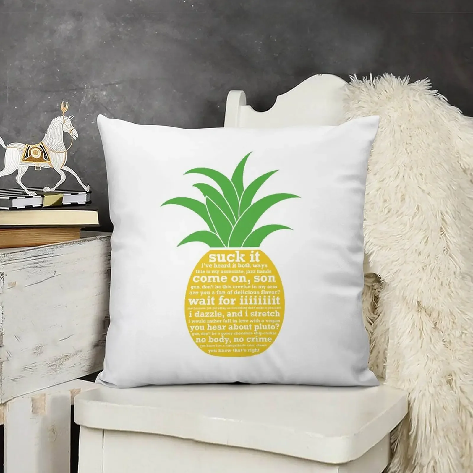 Psych Quotes Ананас Подушка Подушки Эстетические диванные подушки Чехол для