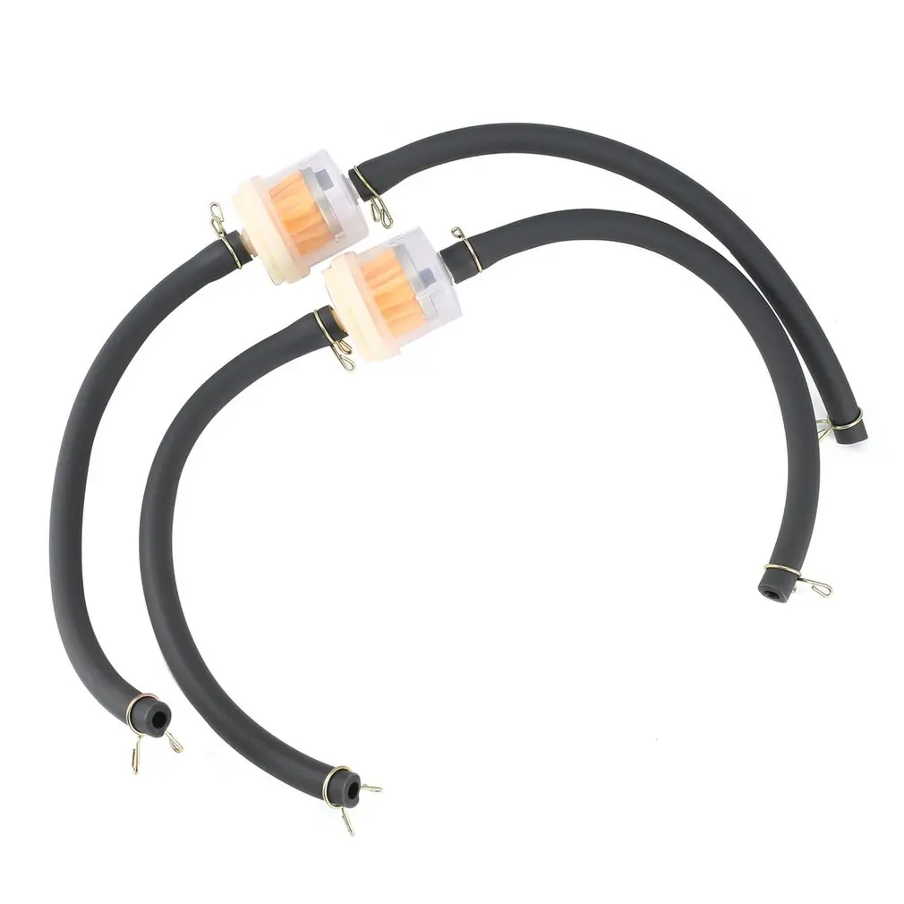 

2PCS/SET 6mm Inline Gas Petrol Gasoline Liquid Fuel Oil Filter Pipe Hose Line With 4 Clips Universal for Motorcycle Dirt Bike