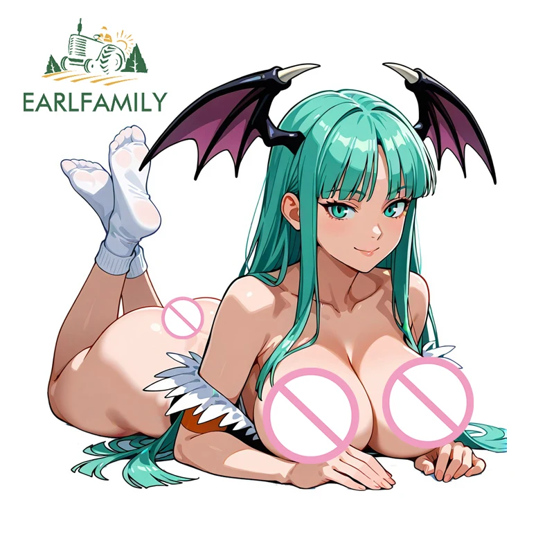 

EARLFAMILY Morrigan большая грудь NSFW автомобильные наклейки мультфильм зеркало заднего вида наклейки на окна солнцезащитный крем виниловое украшение для фургона