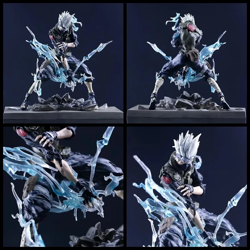 

20CM Naruto Hatake Kakashi Raisetsu Figure Fighting Pose Statue Anime Ornaments Collectible PVC Model Dolls Figura New Arrival