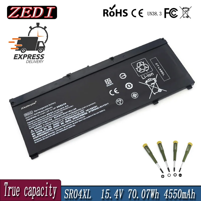 Оригинальный аккумулятор ZD SR04XL для ноутбука HP OMEN 15-CE 15-CB 15-CE015DX 15-CB014ur TPN-Q193 TPN-Q194