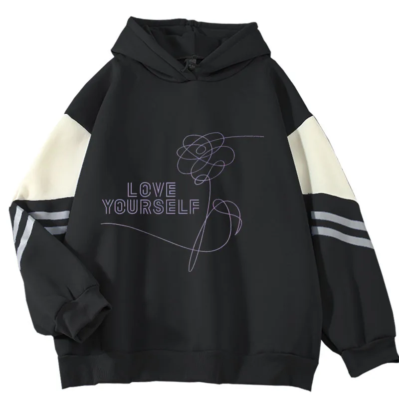 

Флисовый Свободный свитшот для мальчиков Kpop Bangtan LOVE YOURSELF