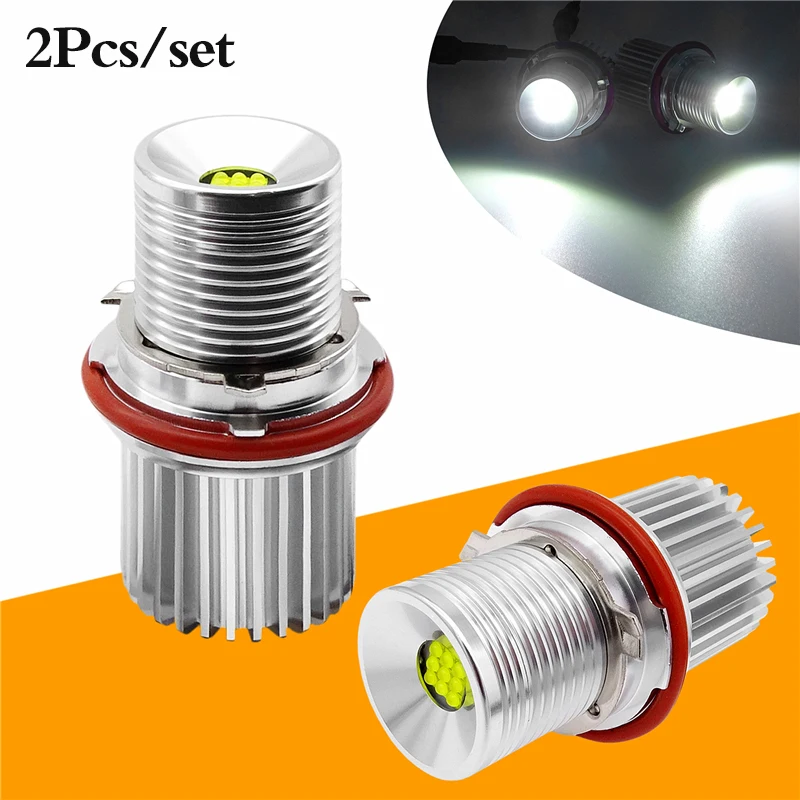 

2pcs 45w White Angle Eyes LED Marker HALO Ring Light Bulb For BMW E39 E53 E60 E61 Super Bright Led Energy Save