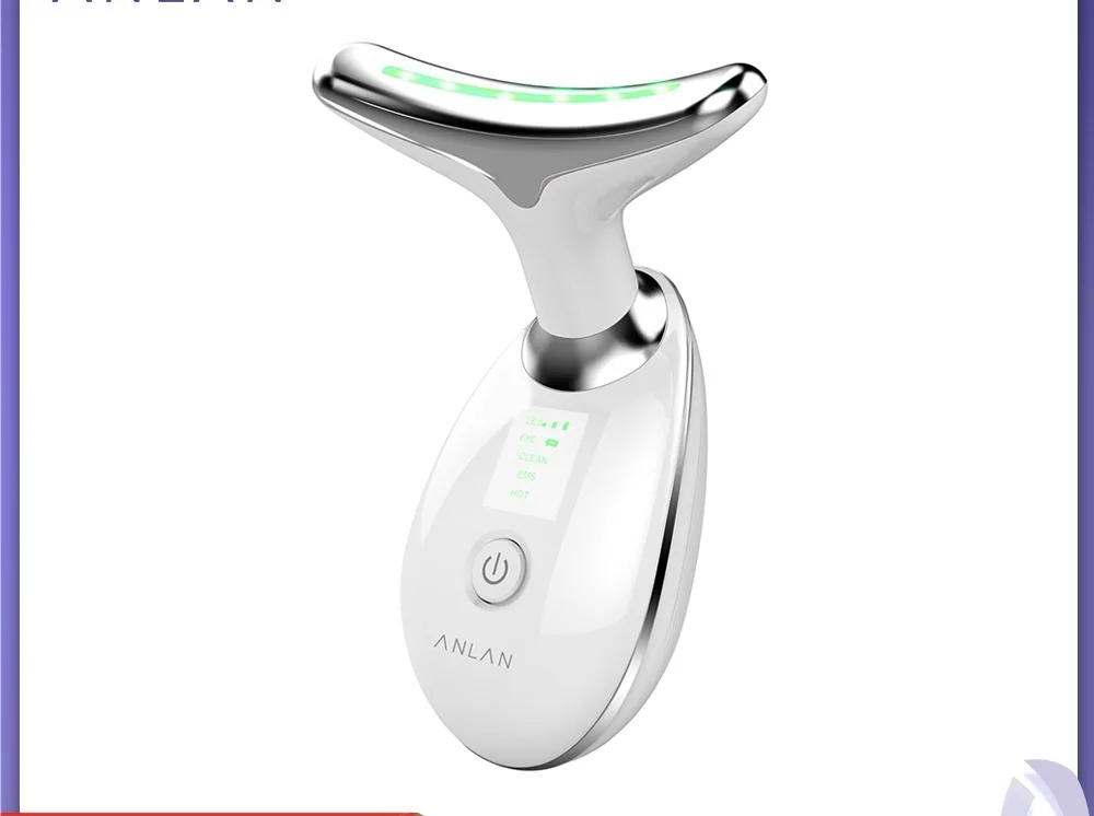 

ANLAN Neck Face Beauty Device 3 Colors LED Photon Therapy Skin Tighten Reduce Double Chin Anti Wrinkle Remove Skin Care Tools