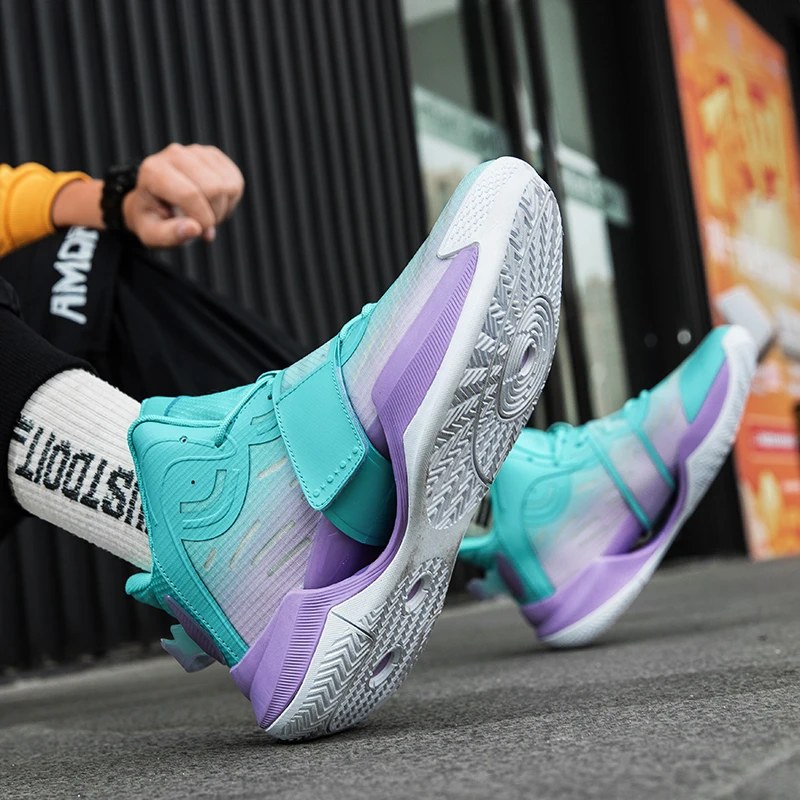 QQ-825 Mens Basketball Sneakers Non-Slip Gym Training Sports Shoes Female High Quality Tenis Masculino Basketball Shoes 36-45