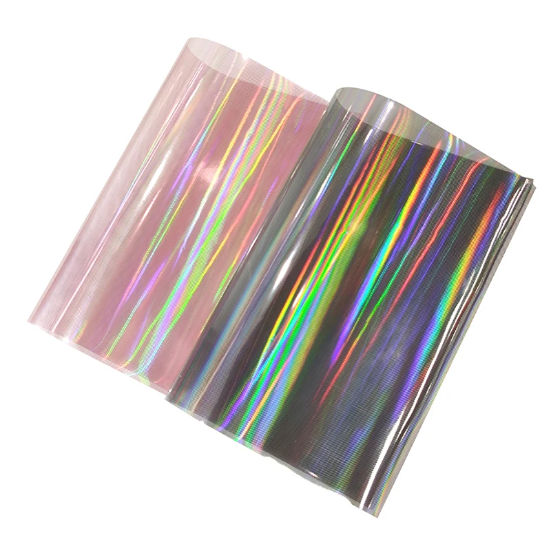 

Transparent Holographic Faux Leather Sheets Laser Printed Fine Spot Beam PVC for Umbrella Jackets Earrings DIY Crafts 30x135cm