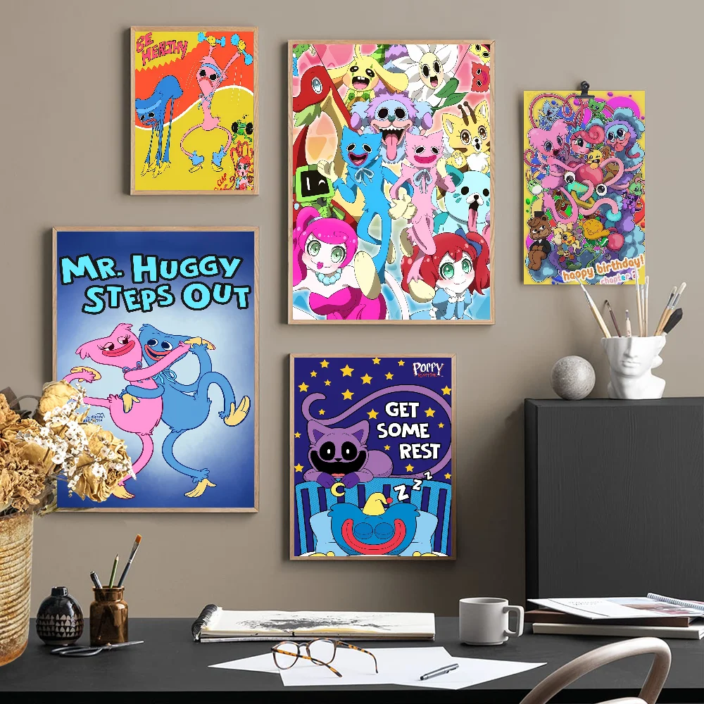 H-Huggys-Game-Wuggys самоклеящийся художественный постер необычная наклейка на стену для