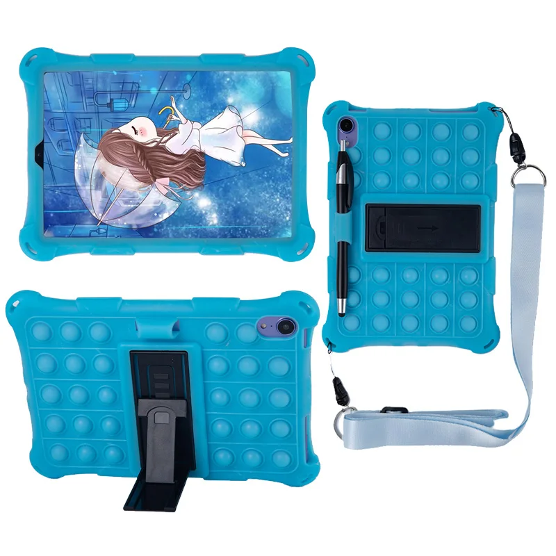 

For iPad Mini 6 Case Push Bubble Fidget Toy Silicon Tablet Funda Kickstand Cover mini6 8.3 Inch 2021 Case Ajustable Kids Stand