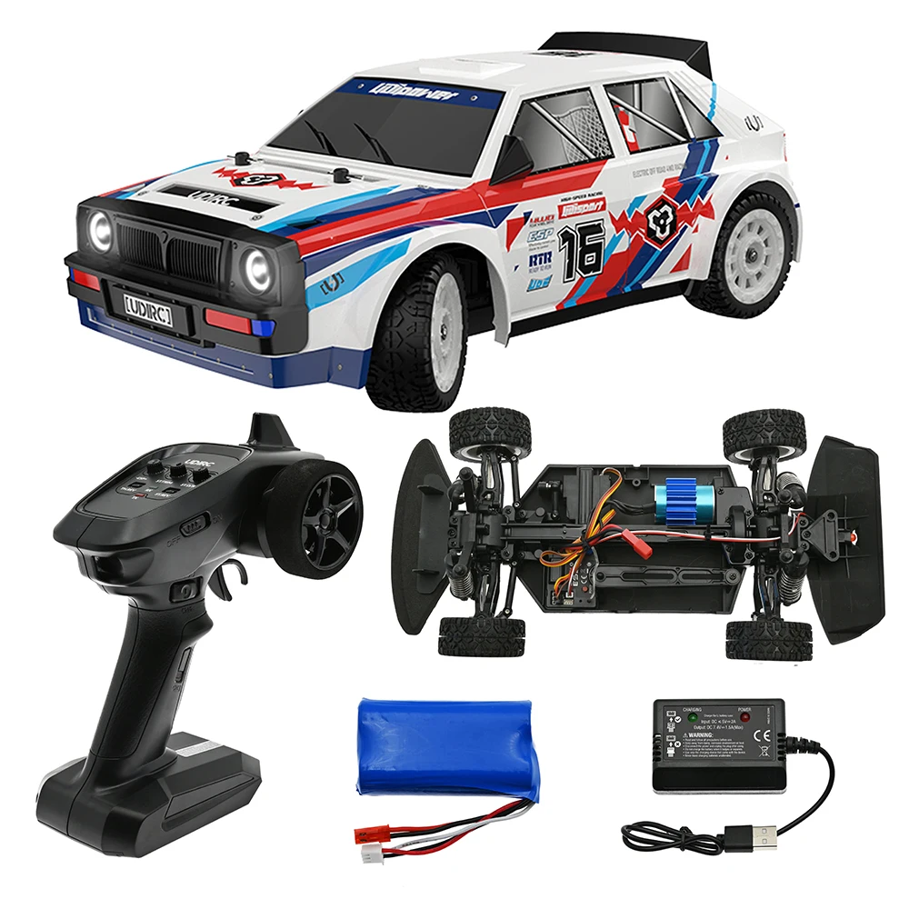 

2.4G 4WD RC Car 1/16 30km/h Drift Car LED Light On-Road Remote Control Vehicles RTR Model Electirc Car Gifts Toy