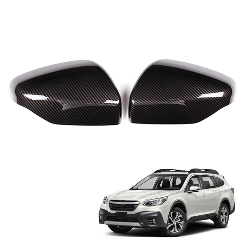 

Car Carbon Fiber Rearview Mirror Cover Trim Frame Side Mirror Caps For Subaru Outback 2022+-Boom