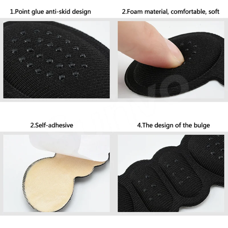 10pcs Women Insoles for Shoes High Heel Pad Anti-wear Feet Care Heel Protector Adjustable Size Adhesive Heels Pads Shoe Insert