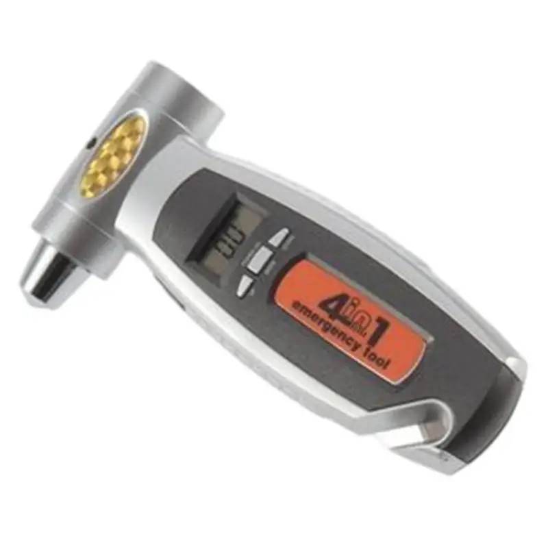 

Tire Pressure Gauge Digital Tire Gauge 4 In 1 Car Gadgets Digital Tire Gauge With LCD Safety Hammer