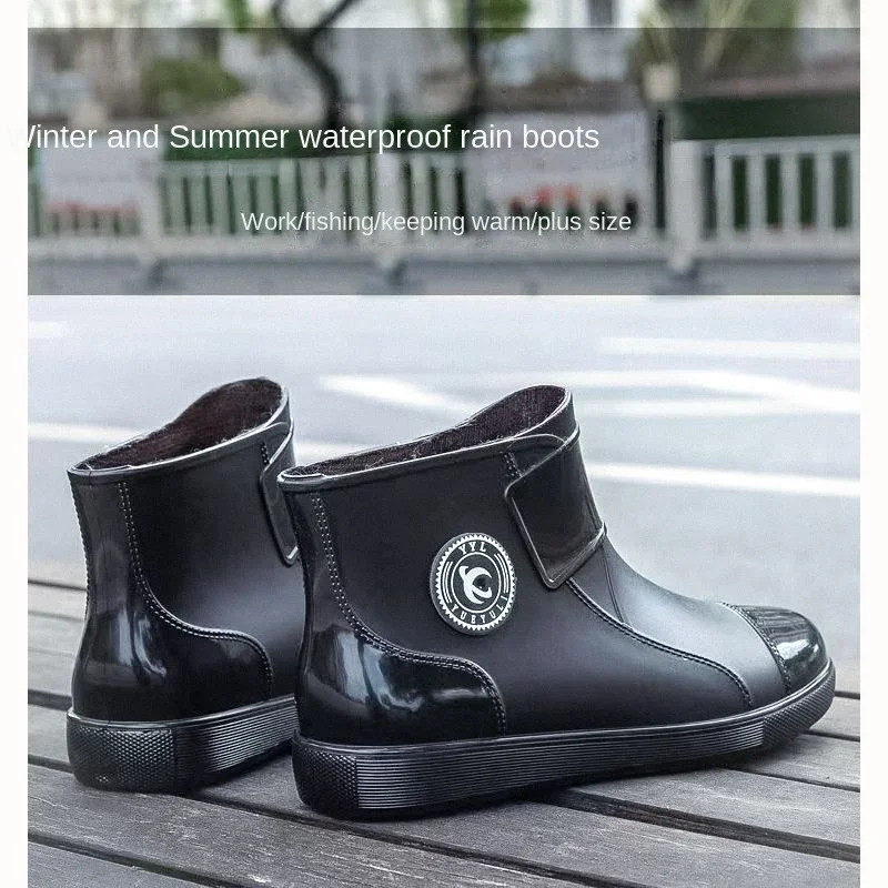 Мужские Нескользящие Резиновые Сапоги Большого Размера Водонепроницаемая Обувь