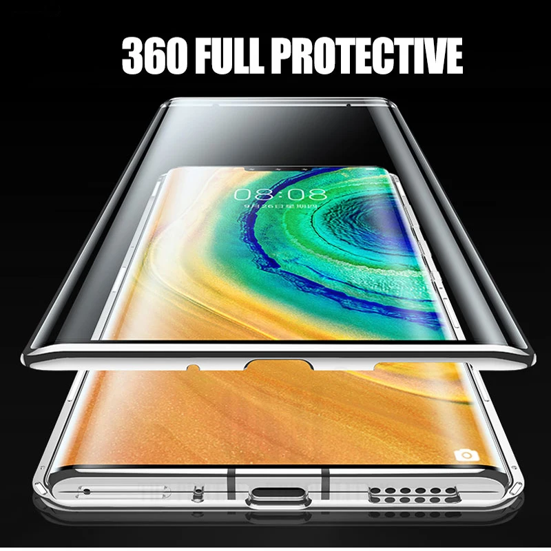 

Magnetic Adsorption Metal Case For Huawei P40 P30 P20 Mate 40 30 20 Pro Honor 30s 30 20 20i X10 9X 8X Nova 7 SE Case Cover
