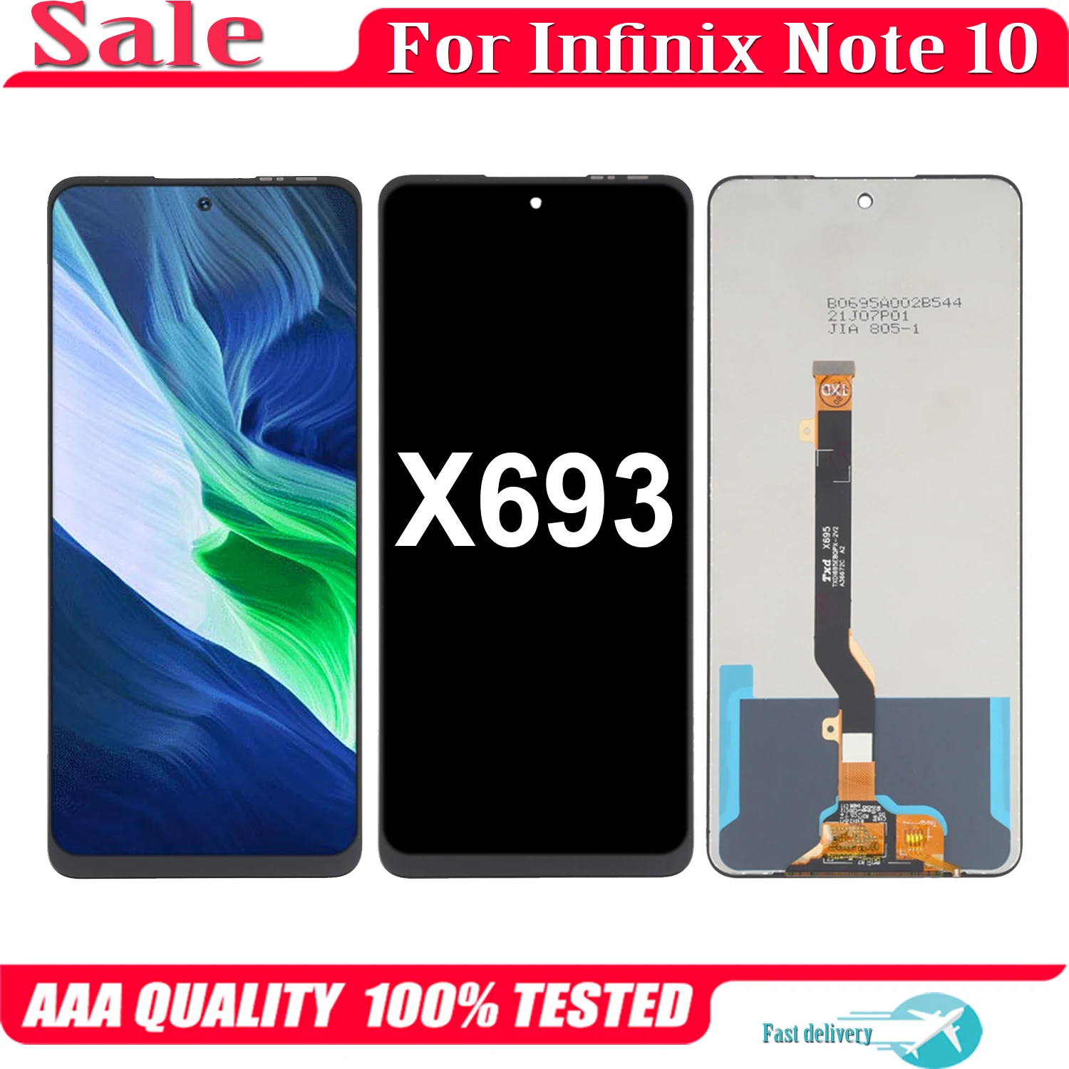 

6.95'' Original For Infinix Note 10 Note10 X693 LCD Display Touch Screen Replacement Digitizer Assembly