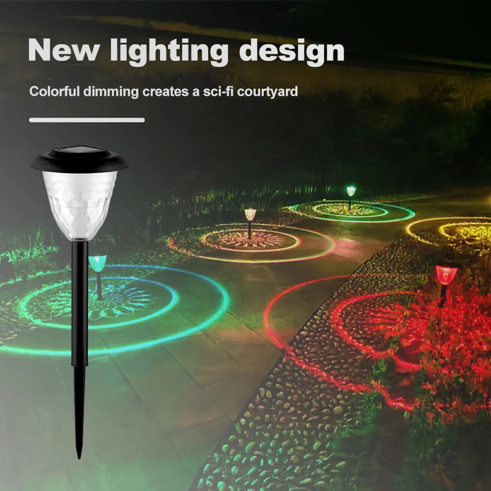 

Colorful/White/Warm Solar Ground Lights Personalized Garden Floor Light For Lawns Courtyards