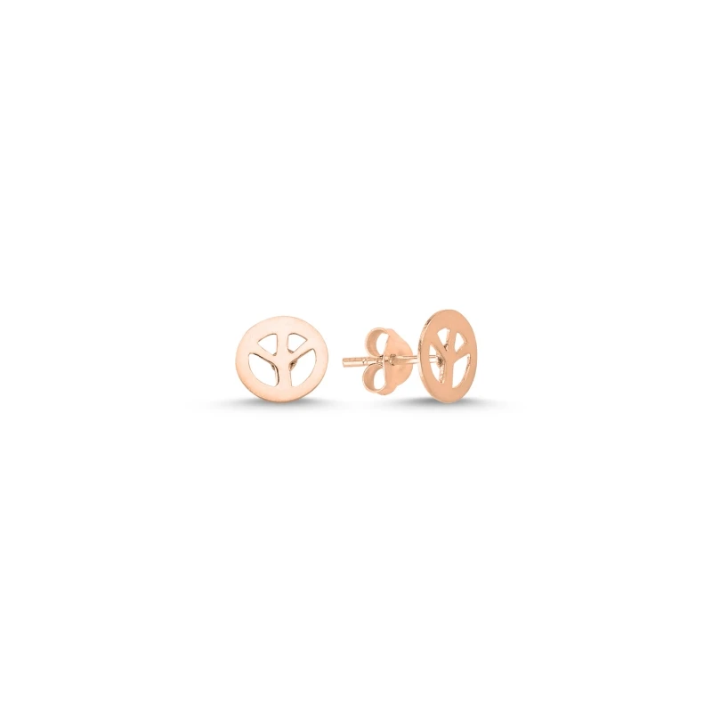 

Silver 925 Sterling Peace Sign Earrings