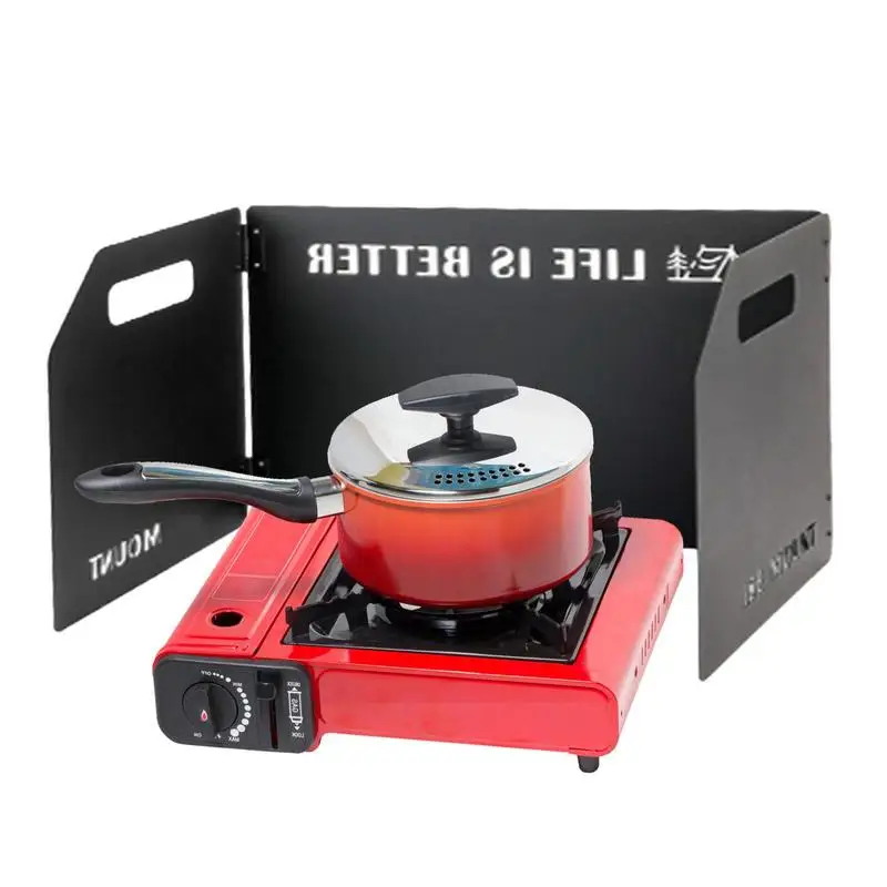 

Folding Camping Stove Windscreen Windproof Ring For Cassette Stove Portable Stove Windshield Camp Burner Windshield Lightweight