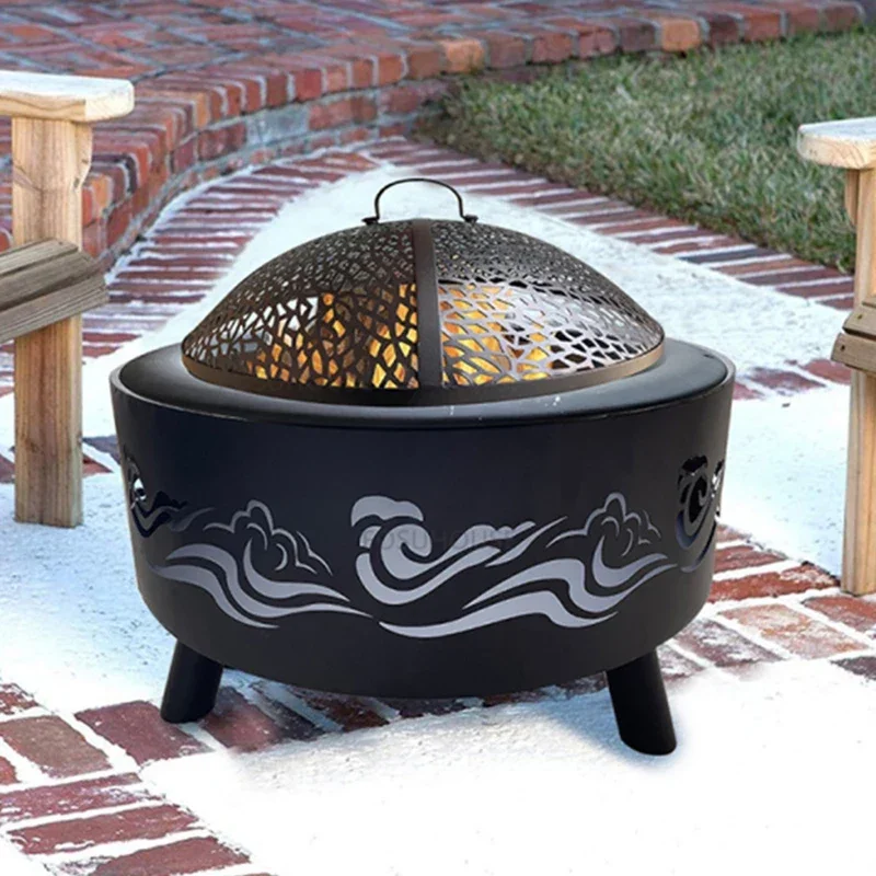 Скандинавский железный костра для уличного обогревателя бытовой угольный