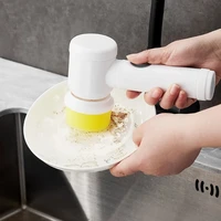electric cleaning brush kitchen dishwasher automatic pot washer brush bathroom kitchen cleaning tool usb 5 in 1 handheld brush