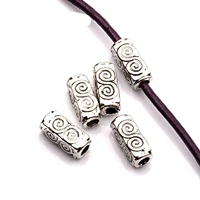 20pcs alloy swirl rectangle tube beads for jewelry making bracelet necklace diy accessories 4 510 5mmx4 5mm d13