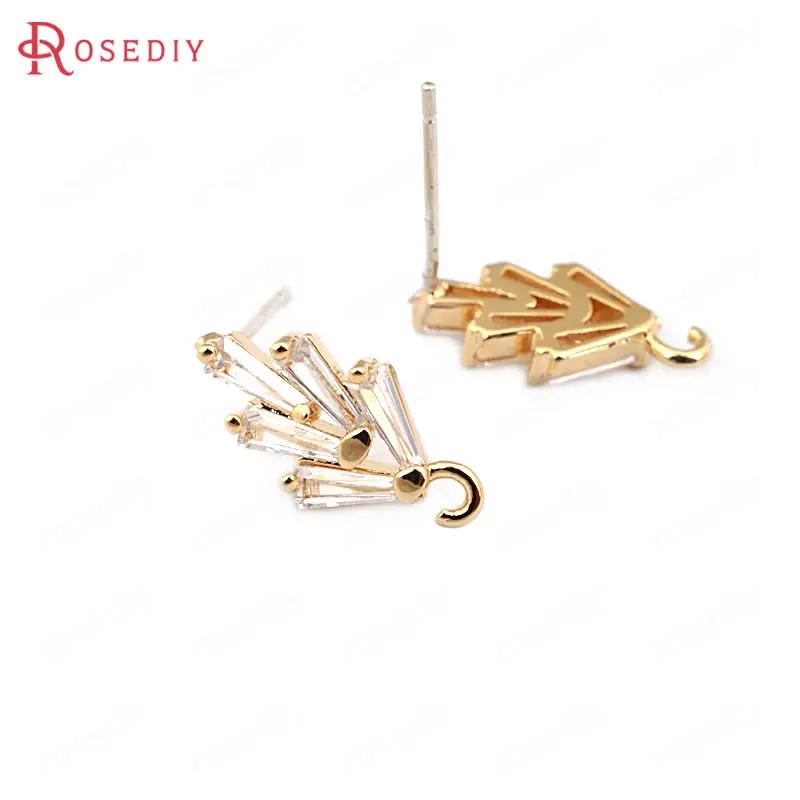 

Серьги-гвоздики с листьями дерева, золотого цвета, 24K, 4 шт., 33734*14,5 мм, Ювелирная фурнитура высокого качества, аксессуары