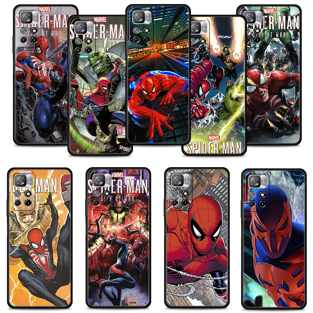 

Celulares Celular Funda Marvel SpiderMan comics For Xiaomi Redmi 9S K40 11 Pro 7 8 10 9 9T 9A 9C 10C K50 8T