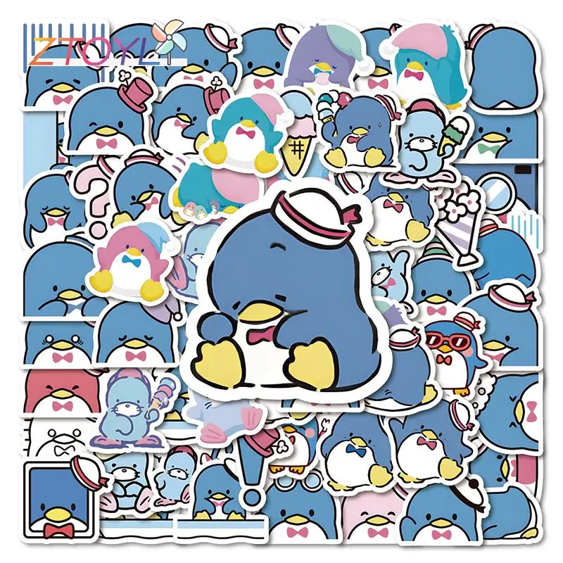 

64PCS Cute Tuxedo Sam Cartoon Stickers for Laptop Phone Case Bicycle Luggage Waterproof Kawaii Penguin Kids Sticker Toys