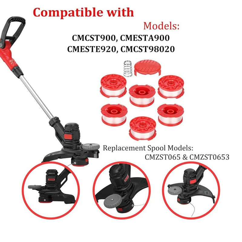 CMZST065 Триммер для струн Weed Eater катушка мастера Wacker и сменная крышка катушки CMZST12SC