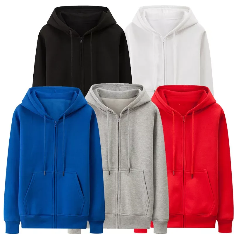 

NEW 2023 Hoodie with Hood Sweatshirts Jackets Men Streetwear Warm Tracksuit Men Hoody Coats Velvet Sweatshirt Mens Spring