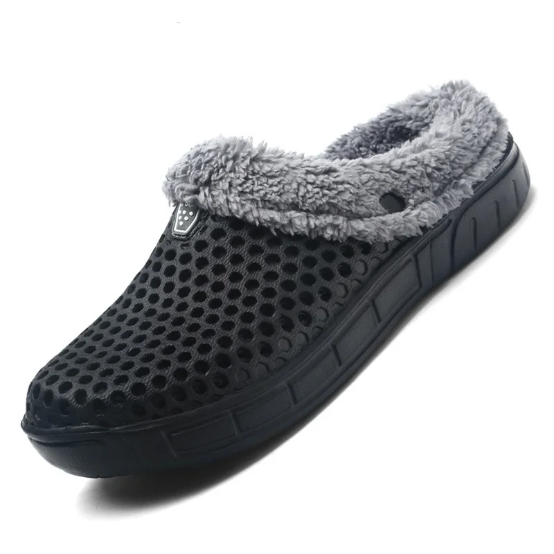 Women Men Shoes Indoor Slides Cotton Pantoffels Casual Clogs With Fur Easy On House Floor Slippers