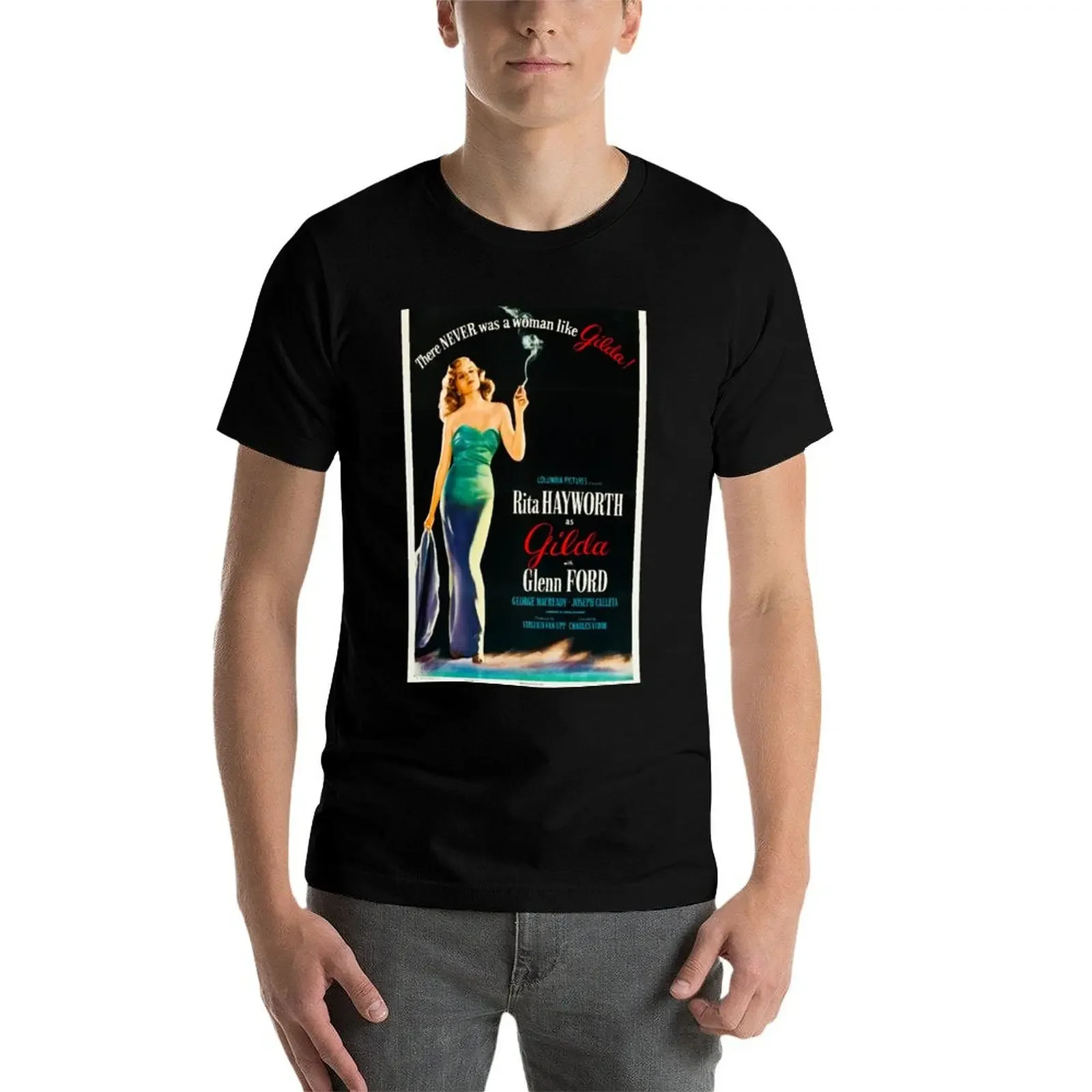 Gilda (1946) Starring Рита Хайворта футболка с плакатом Театральный выпуск футбольная