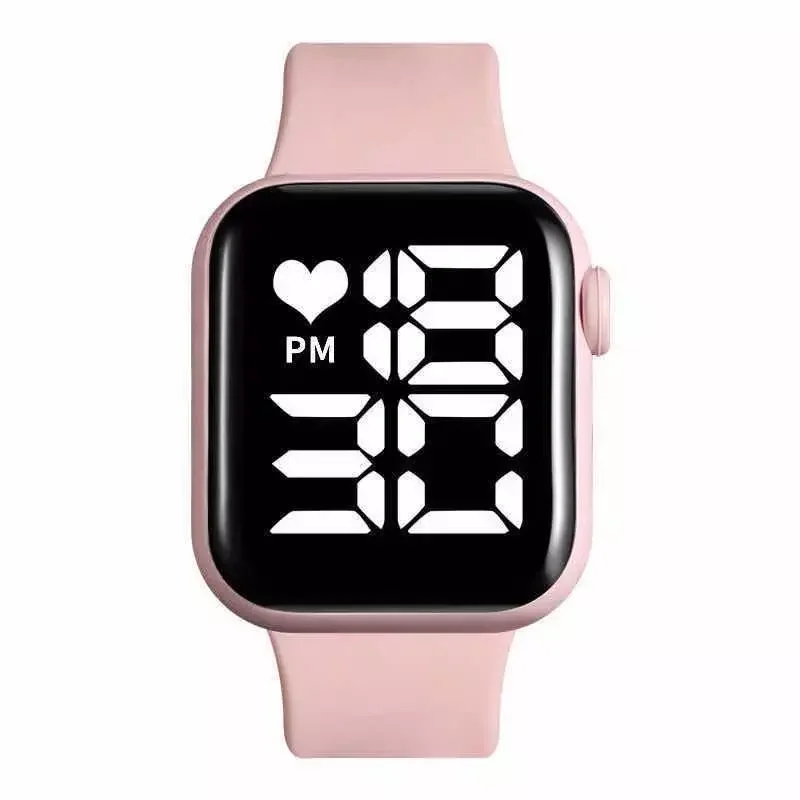 

Часы женские электронные светодиодные, модные повседневные Простые с силиконовым ремешком