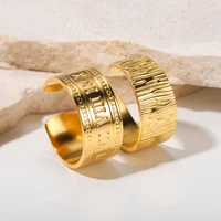 vintage european style opening rings for women men gothic style big smooth wide ring finger accessories fashion jewelry gift bff