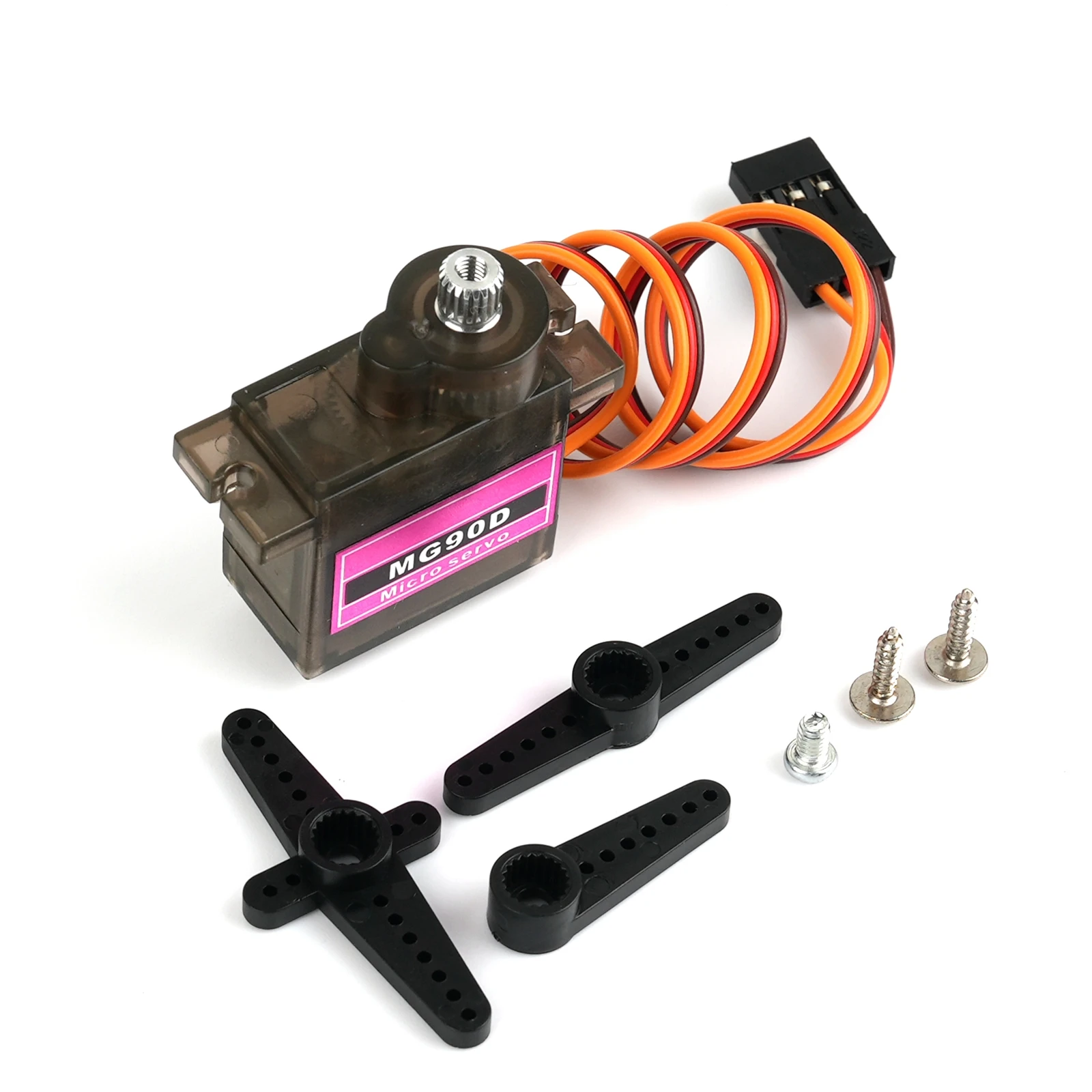 MG90D Micro Digital Servo Металлическая шестерня Щеточный двигатель 180 Угол управления без