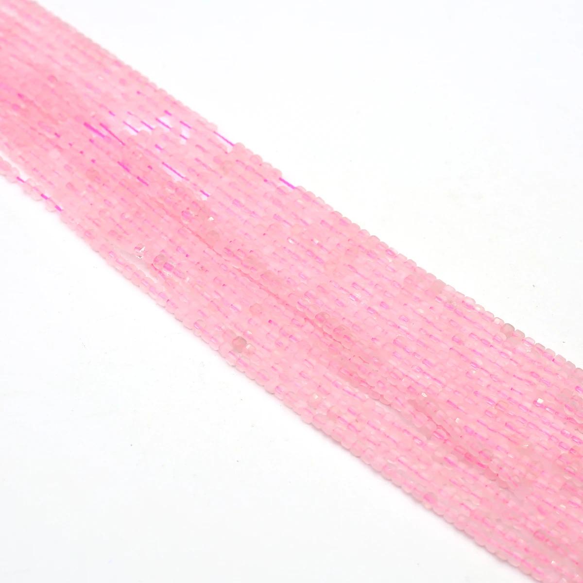 

Square Facted Pink Beads 2mm Natural Stones Loose Bead for Women Jewelry Making DIY Bracelet Necklace 38cm