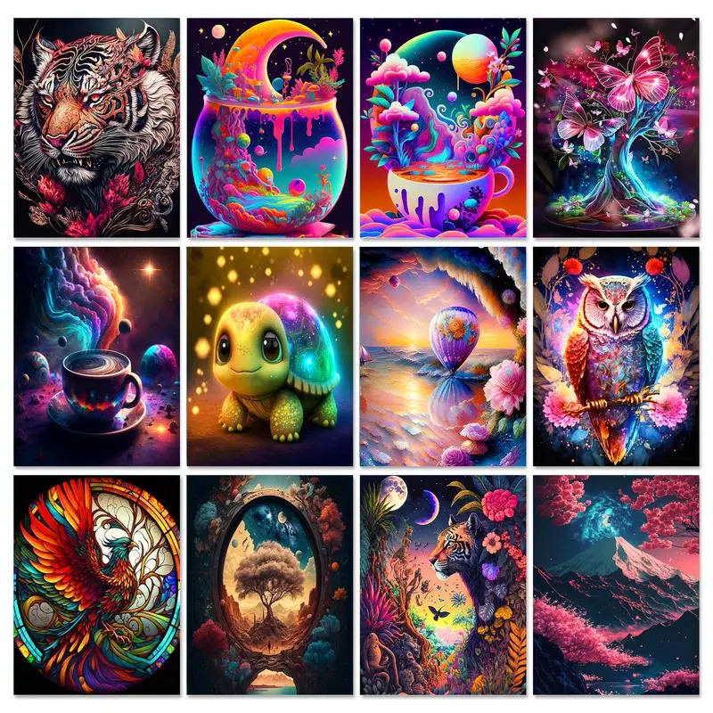 Картина маслом по номерам SDOYUNO 40x50 см животное рисунок на холсте украшение для