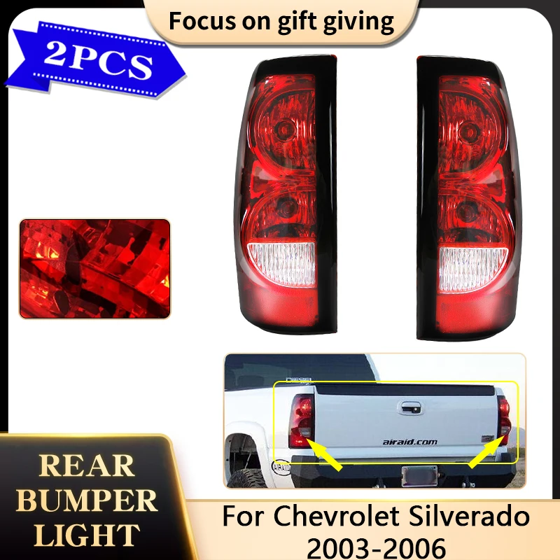 For Chevrolet Silverado 2003 2004 2005 2006 Taillight Rear Brake Stop Turn Tail Light Warning Signal Lamp Car Assembly With Bulb