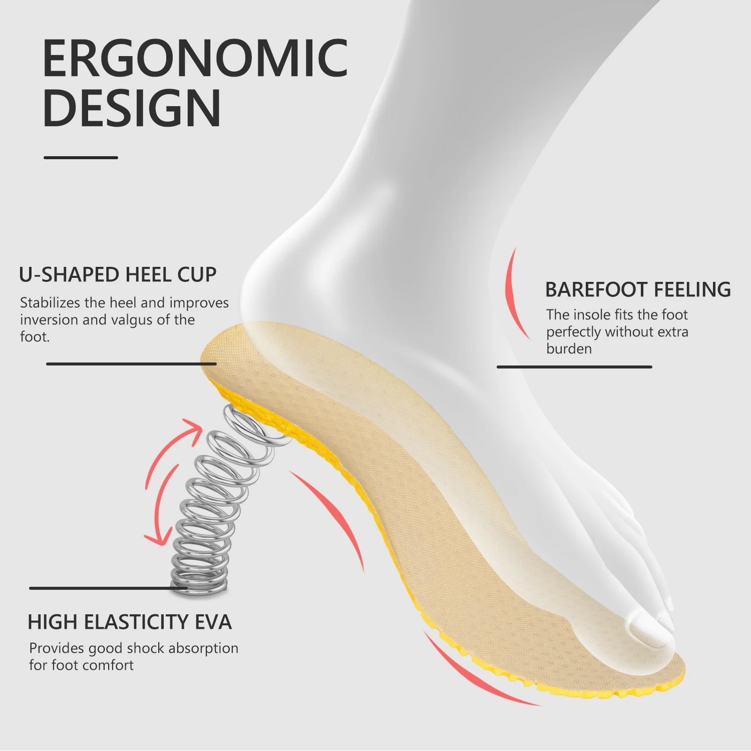 

Shoe Insoles Padding for Cushions Breathable Inner Soles Shock Absorption Running Foot Pads Arch Insole Feet Shoes Sole Template