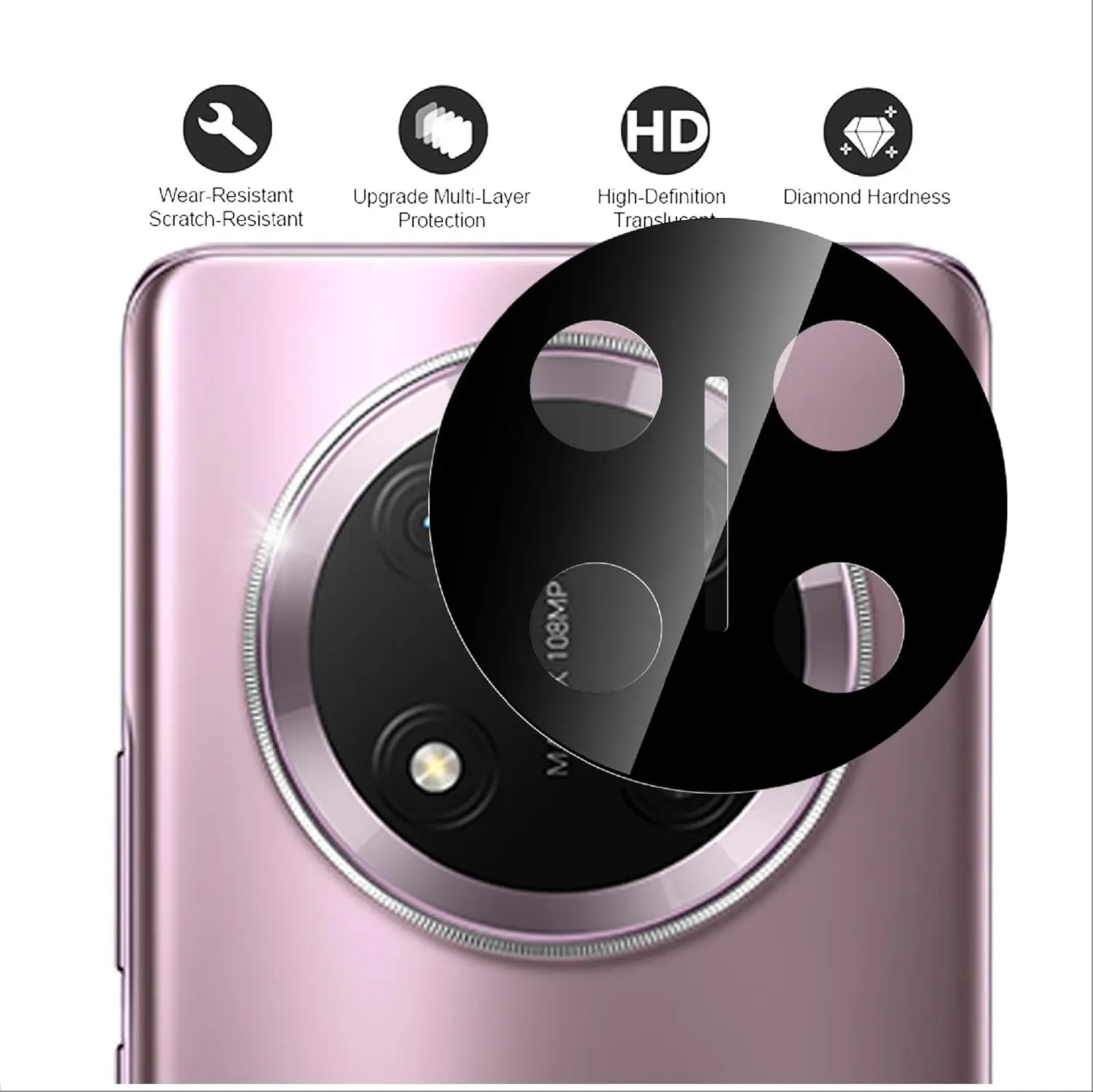 Фото 3D закаленное стекло с полным покрытием для Magic 7 Lite, черная защита объектива камеры для Honor X9C, защитное стекло для объектива №2