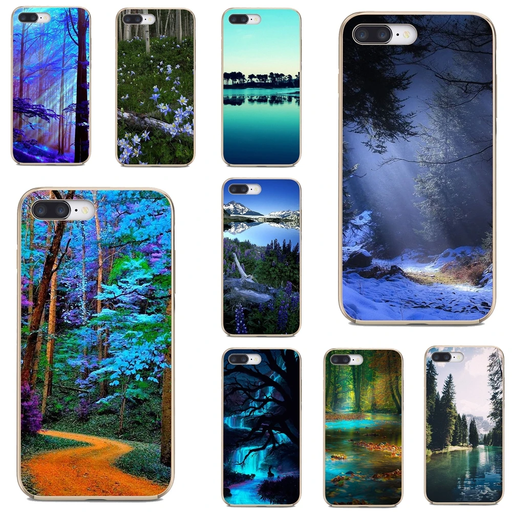 For Meizu M6 M5 M6S M5S M2 M3 M3S NOTE MX6 M6t 6 5 Pro Plus U20 Transparent TPU Bag Case Beautiful-Blue-Nature-Forest