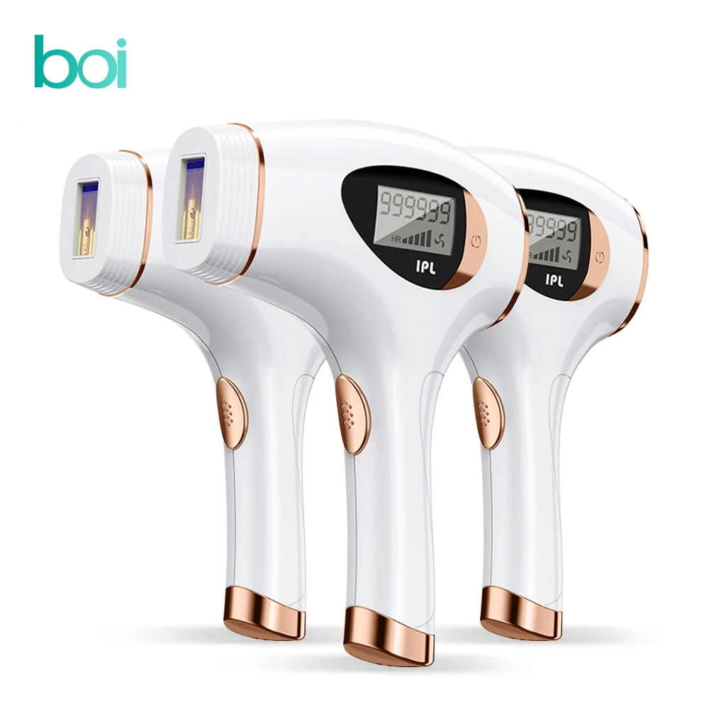 

Boi Ice Freezing Point 990,000 Flashes IPL Laser Epilator Painless Permanent Armpits Bikini Professional Hair Removal Device