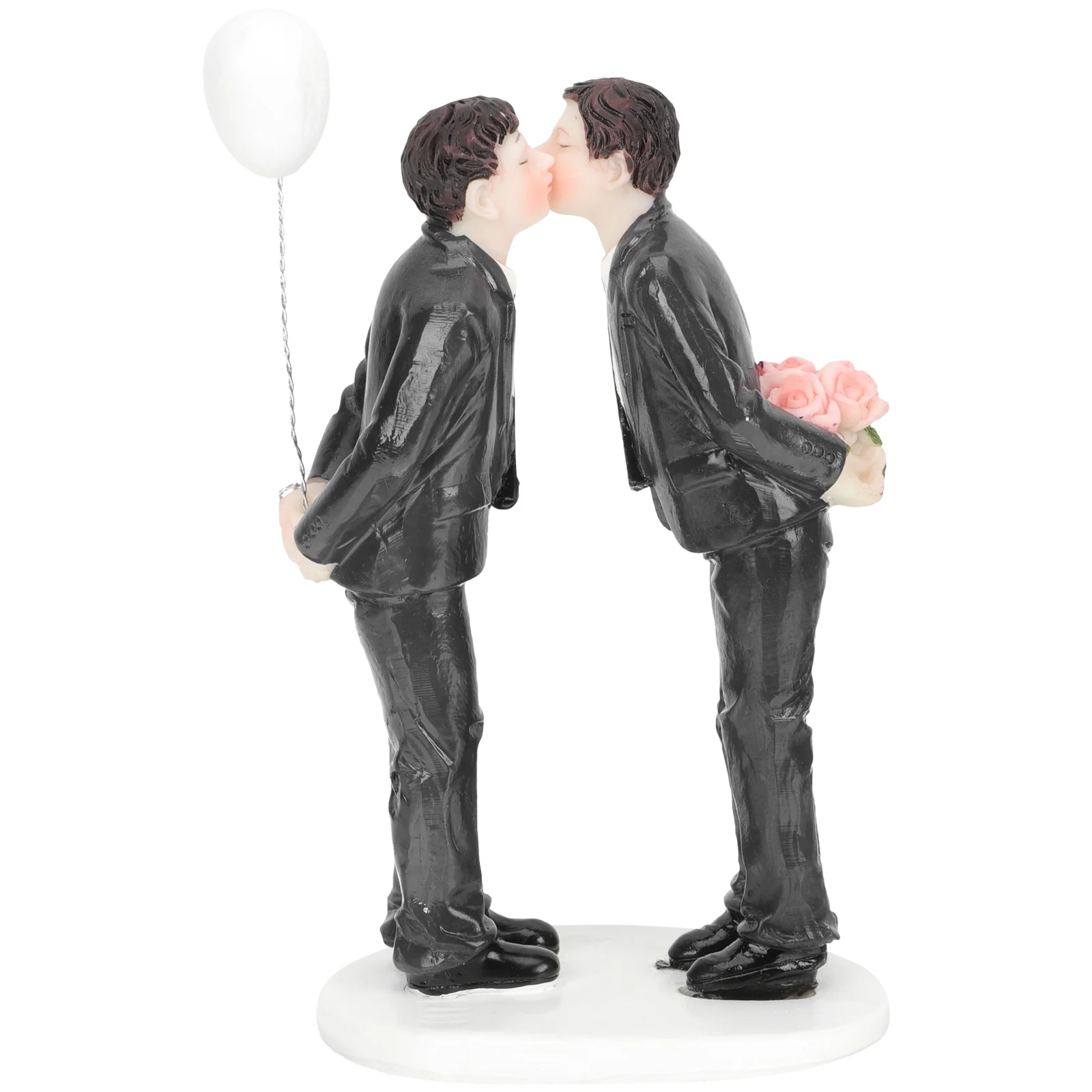 

Gay Cake Decoration Cupcake Couple Figurine Wedding Favors Resin Decorations Ceremony Creative Picks Decors