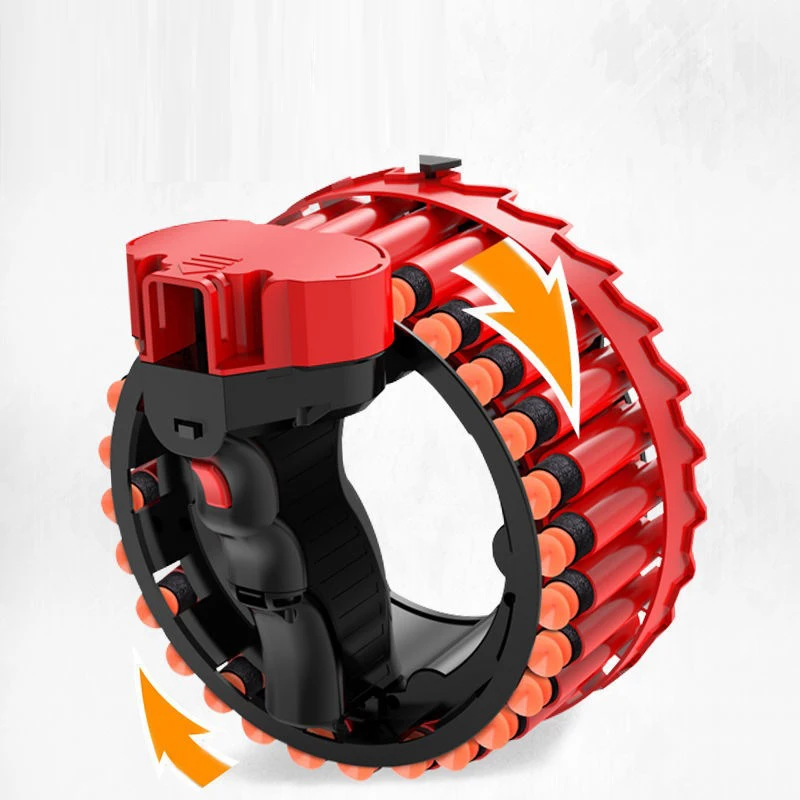 

Electric Toy Gun For Kids Soft Bullet Toy Gun Bracelet Revolver 360 Degree Rotation Shooting Toy Continuous Launch For Boys Gift