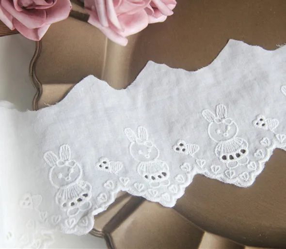 

4 ярда/партия, вышитая хлопчатобумажная ткань 8 см